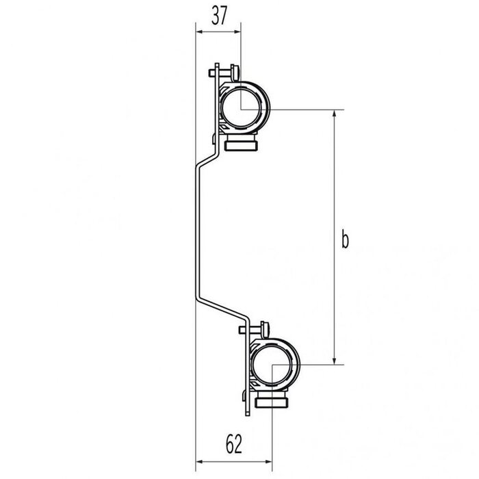 Коллекторная группа REHAU HLV на 10 выходов (РЕХАУ - 11102161001)1"x3/4"ЕК из нержавеющей стали