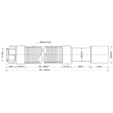 Гофра для раковины 32/40/50 500 мм McALPINE MRMF105S