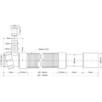 Гофра для раковины 40/50 600-1500 мм McAlpine MRMF2-15
