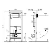 Инсталляция для унитазов TECE TECEspring (S401104) 4 в 1 со смывным бачком и с круглой кнопкой смыва черная матовая (ТЕСЕ)