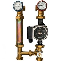 Насосная группа со смесителем 1" с насосом Grundfos UPSO 25-65 Stout