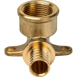 Угольник настенный с креплением 20xRp 3/4" для труб из сшитого полиэтилена Stout