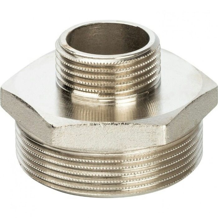 Ниппель НН переxодной 2"x1" никелированный Stout