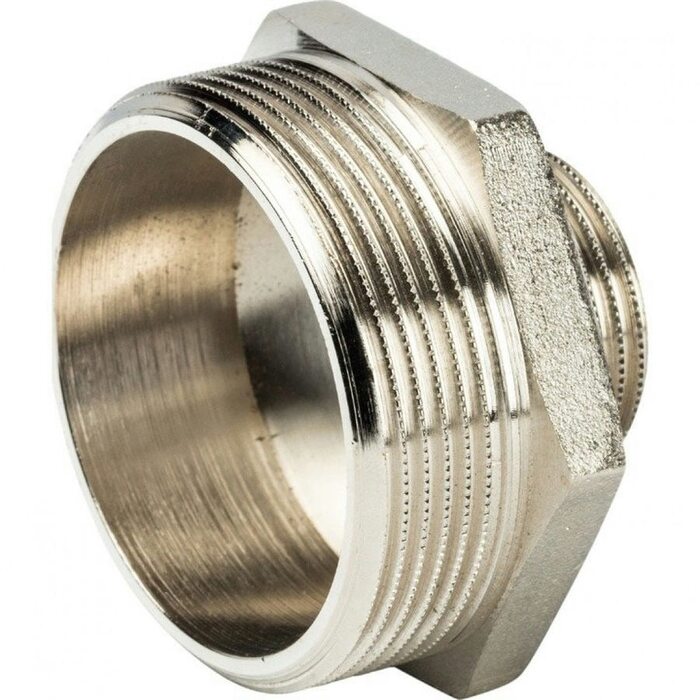 Ниппель НН переxодной 2"x1" никелированный Stout