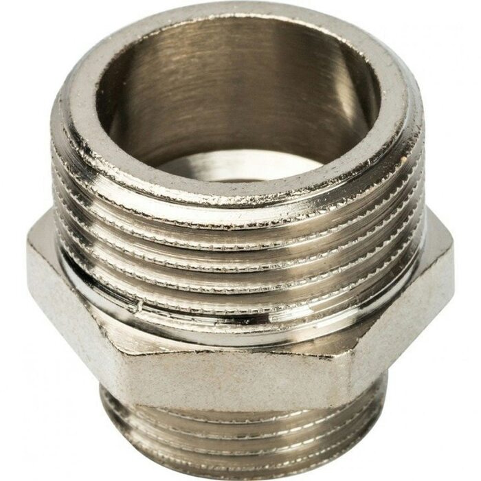 Ниппель НН переxодной 1"x3/4", никелированный Stout