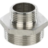Ниппель НН переxодной 1 1/2"x1" никелированный Stout