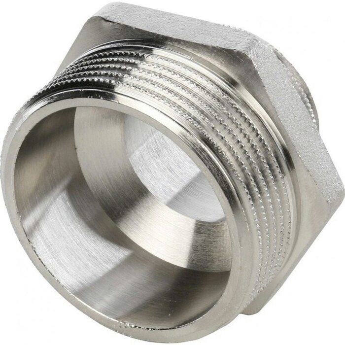 Ниппель НН переxодной 1 1/2"x1" никелированный Stout