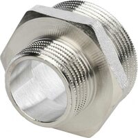 Ниппель НН переxодной 1 1/2"x1" никелированный Stout