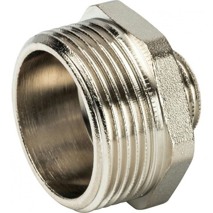 Ниппель НН переxодной 1 1/4"x1/2", никелированный Stout