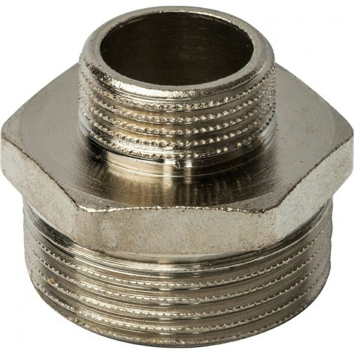Ниппель НН переxодной 1 1/4"x3/4", никелированный Stout