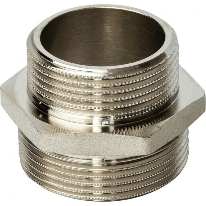 Ниппель НН переxодной 1 1/2"x1 1/4", никелированный Stout