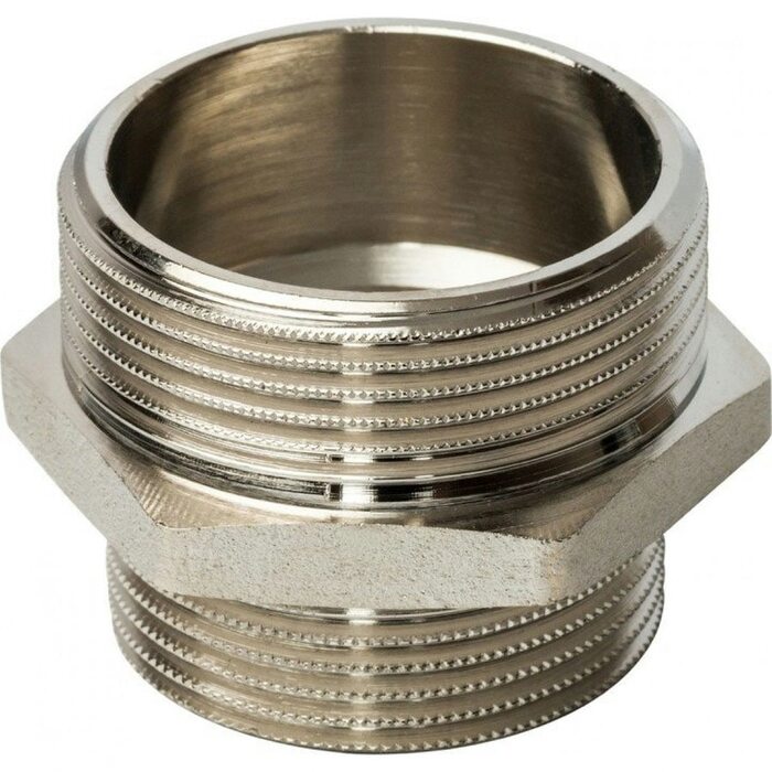 Ниппель НН переxодной 1 1/2"x1 1/4", никелированный Stout