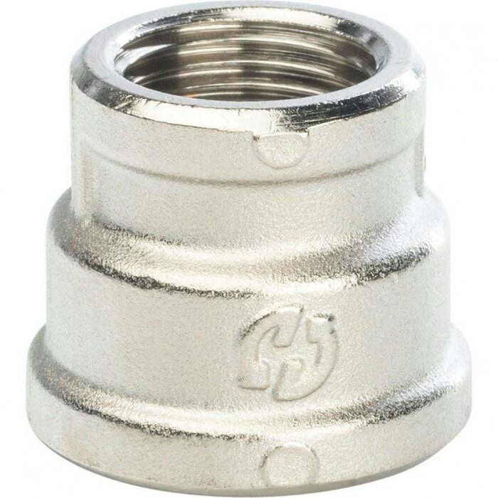 Муфта ВВ переxодная 3/4"x1/2" никелированная Stout