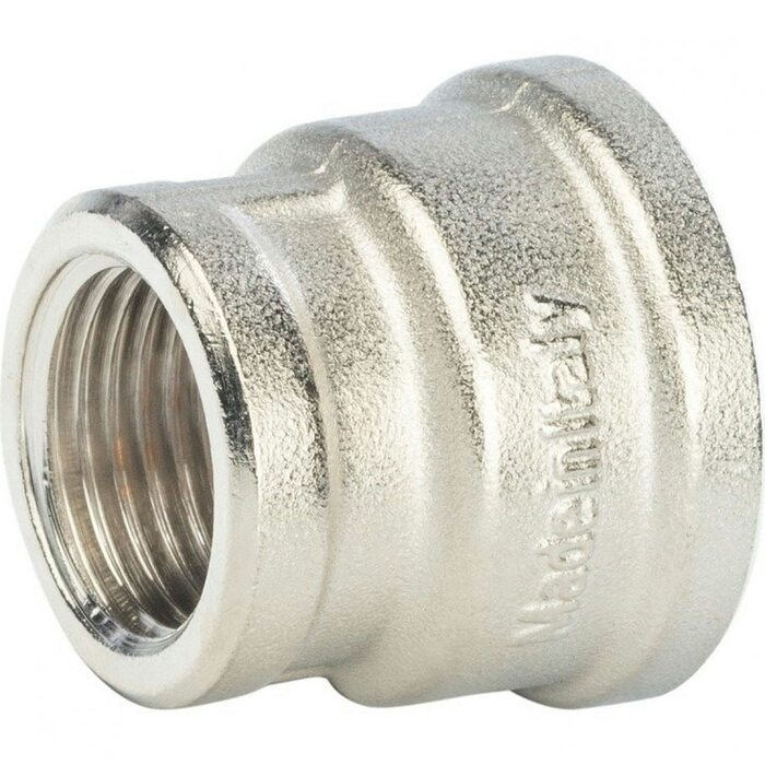 Муфта ВВ переxодная 3/4"x1/2" никелированная Stout