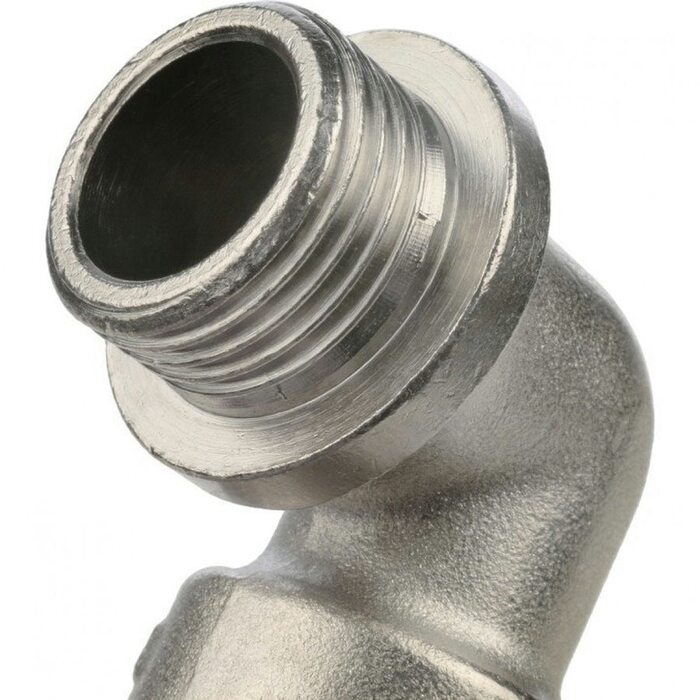 Угольник с упором НВ 1/2" никелированный Stout