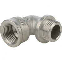Угольник с упором НВ 1/4" никелированный Stout