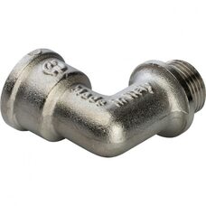Угольник с упором НВ 3/8" никелированный Stout