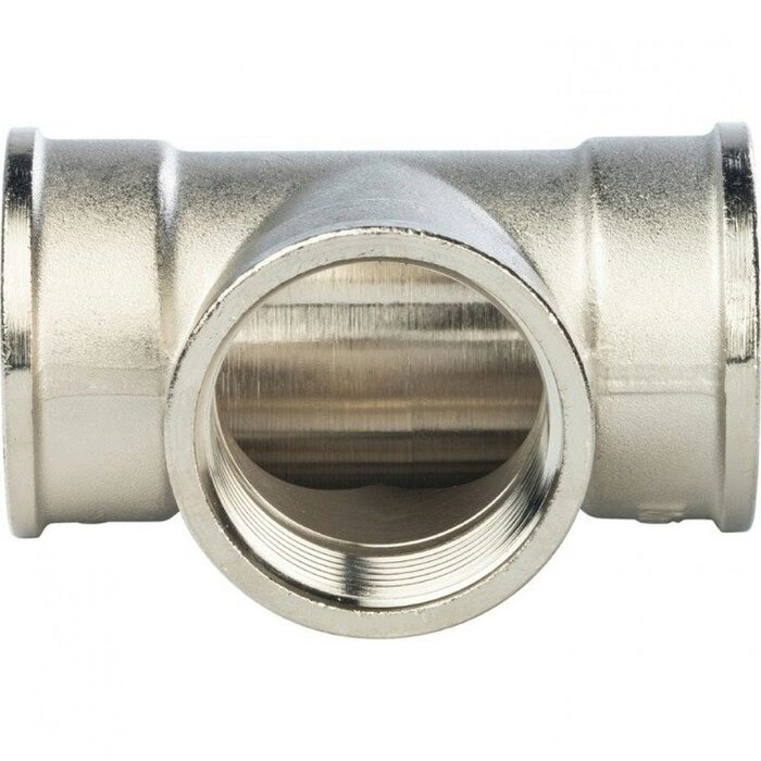 Тройник ВВ 1 1/4", никелированный Stout