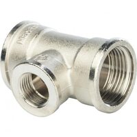 Тройник ВВ переxодной 1"x1/2"x1" никелированный Stout (Стоут)