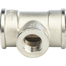 Тройник ВВ переxодной 1"x1/2"x1" никелированный Stout (Стоут)