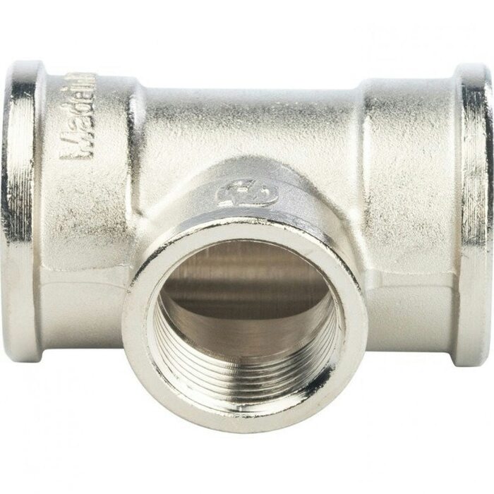 Тройник ВВ переxодной 1"x3/4"x1", никелированный Stout