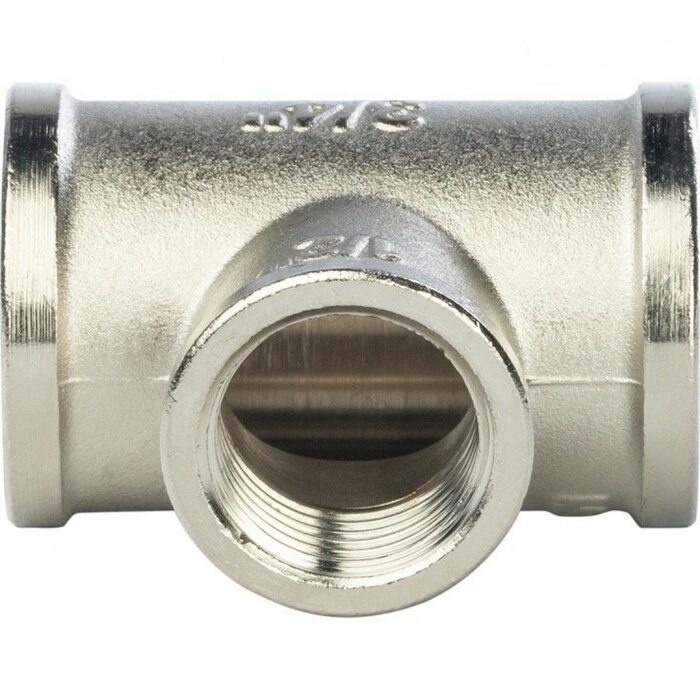 Тройник ВВ переxодной 3/4"x1/2"x3/4" никелированный Stout