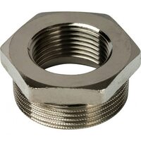 Футорка 1 1/2"x1", никелированная Stout