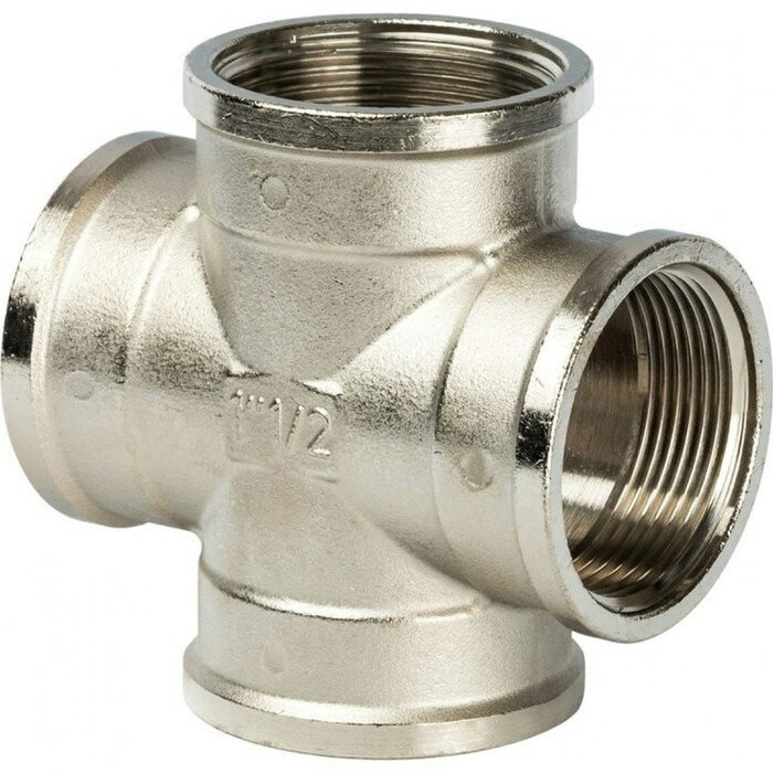 Крестовина ВВ 1 1/2", никелированная Stout