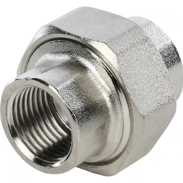 Разъемное соединение, американка ВВ 1/2" никелированное Stout