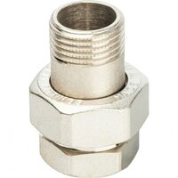 Разъемное соединение американка ВН 1/2" уплотнение под гайкой o-ring кольцо, никелированное Stout