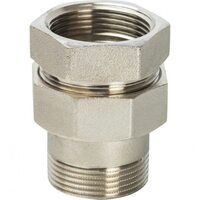 Разъемное соединение, американка ВН 3/8" уплотнение под гайкой o-ring кольцо, никелированное Stout