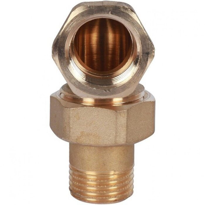 Разъемное угловое соединение, американка ВН 1/2" уплотнение под гайкой o-ring кольцо Stout