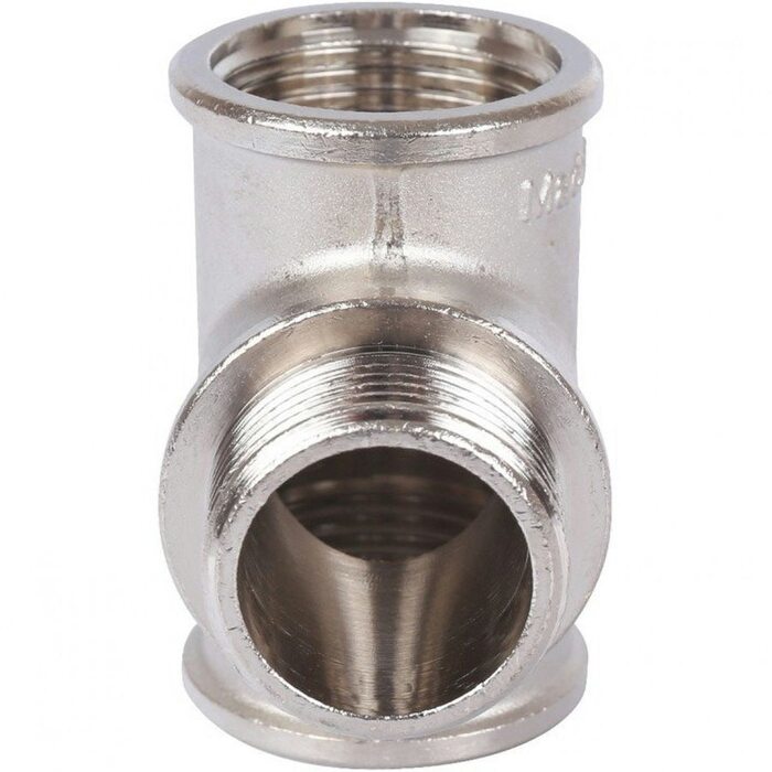 Тройник ВНВ 1"x1"x1", никелированный Stout