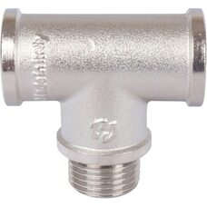 Тройник латунный ВНВ 1/2"x1/2"x1/2", никелированный Stout (Стоут)