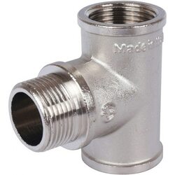 Тройник ВНВ 3/4"x3/4"x3/4", никелированный Stout