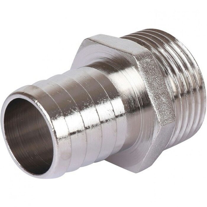 Штуцер НР 1"x25, никелированный Stout