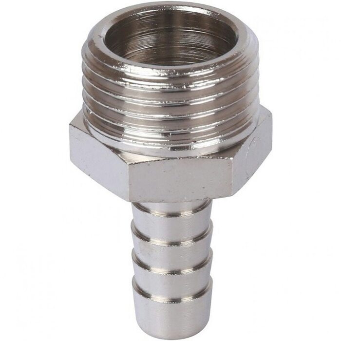 Штуцер НР 1/2"x10, никелированный Stout