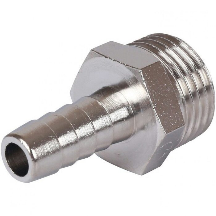 Штуцер НР 1/2"x10, никелированный Stout