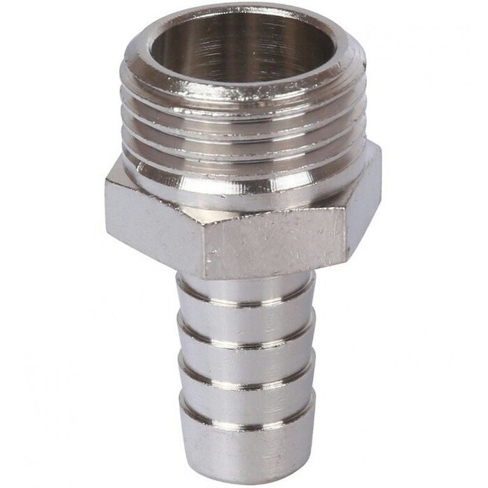Штуцер НР 1/2"x12, никелированный Stout