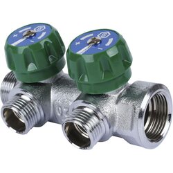 Коллектор регулирующий распределительный 3/4" с 2 отводами 1/2" STOUT