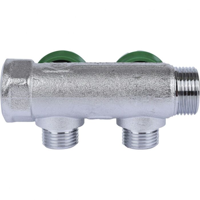 Коллектор регулирующий распределительный 3/4" с 2 отводами 1/2" STOUT