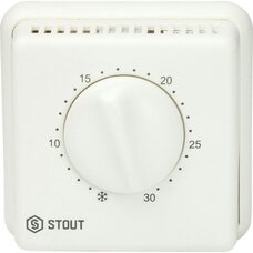 Термостат комнатный проводной TI-N с переключателем зима-лето и светодиодом STOUT