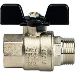 Кран шаровой полнопроходной ВР/НР 3/4", ручка бабочка Stout