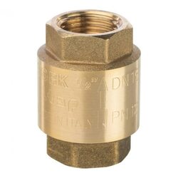 Клапан обратный пружинный муфтовый 1/2" с пластиковым седлом Stout