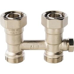 Узел нижнего подключения радиатора для однотрубной системы 3/4", прямой Stout
