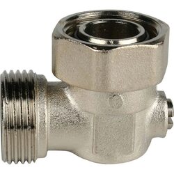 Узел нижнего подключения для радиатора раздельный 3/4", угловой Stout