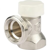 Клапан запорно-балансировочный 1/2", угловой Stout