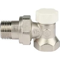 Клапан запорно-балансировочный 1/2", угловой Stout