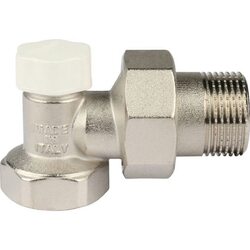 Клапан запорно-балансировочный 3/4", угловой Stout