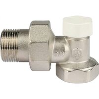 Клапан запорно-балансировочный 3/4", угловой Stout